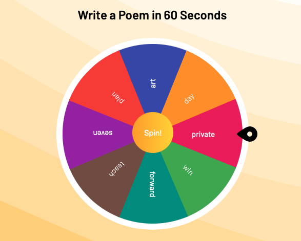 Write a poem in 60 seconds | The Poetry Bores Game
